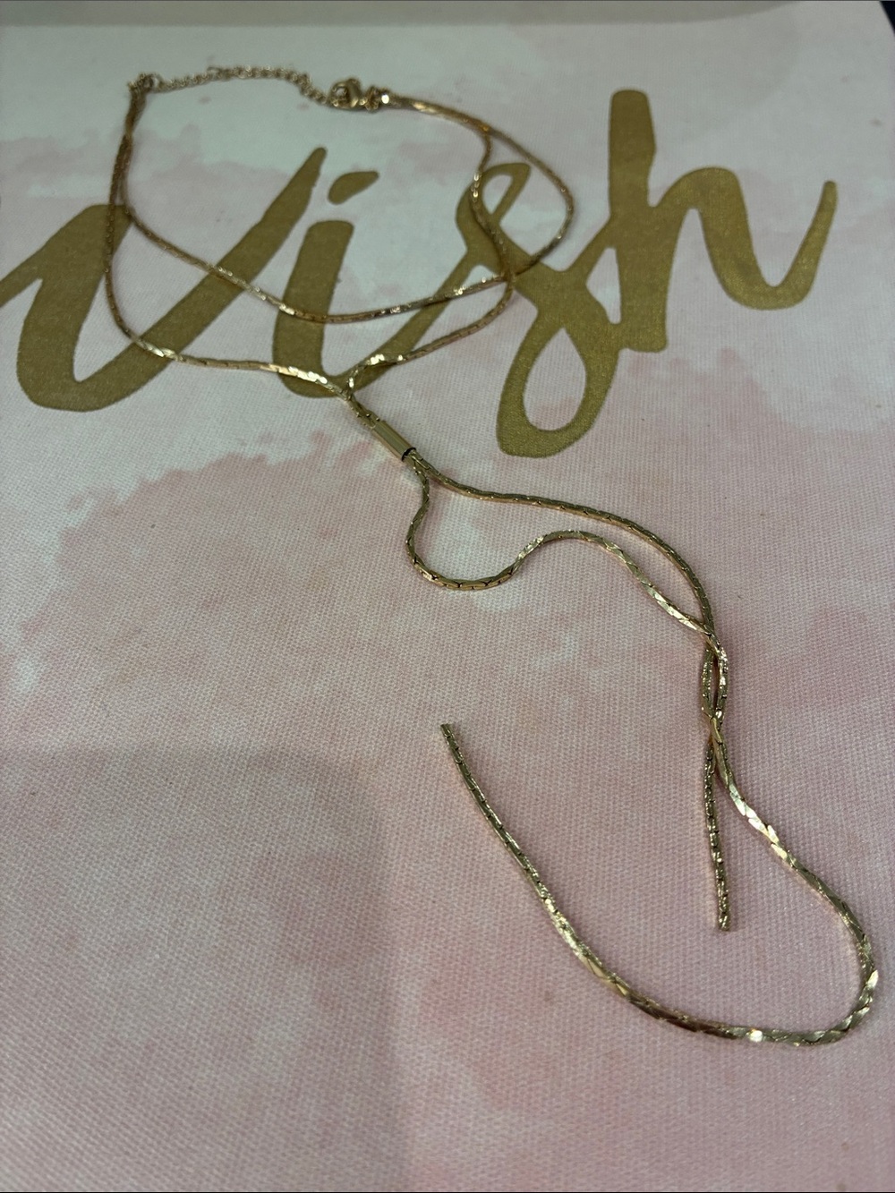 Delicate Gold Y-Style Necklace - Women Jewelry